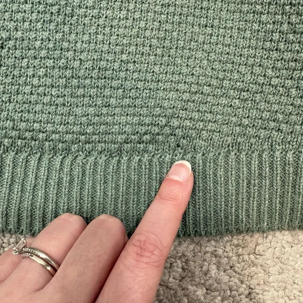 Free People Beach Green Hailee Oversized Turtleneck Sweater Size M